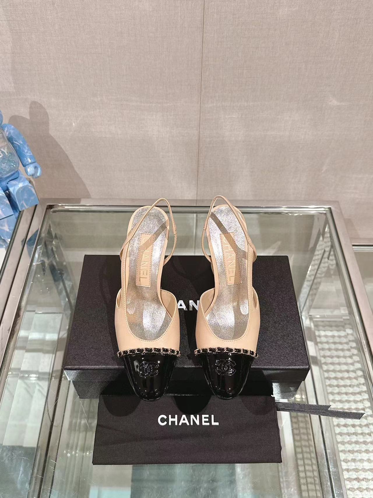 CHANE1 高品質シープスキン チェーン ハイヒール【50％割引+送料無料】
