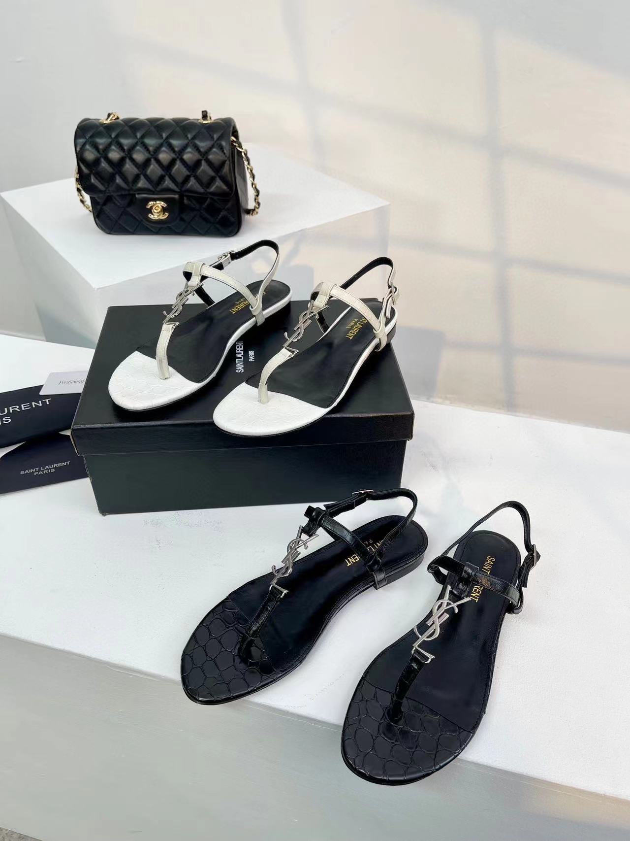 YSLの高品質シープスキンサンダル【50％割引+送料無料】