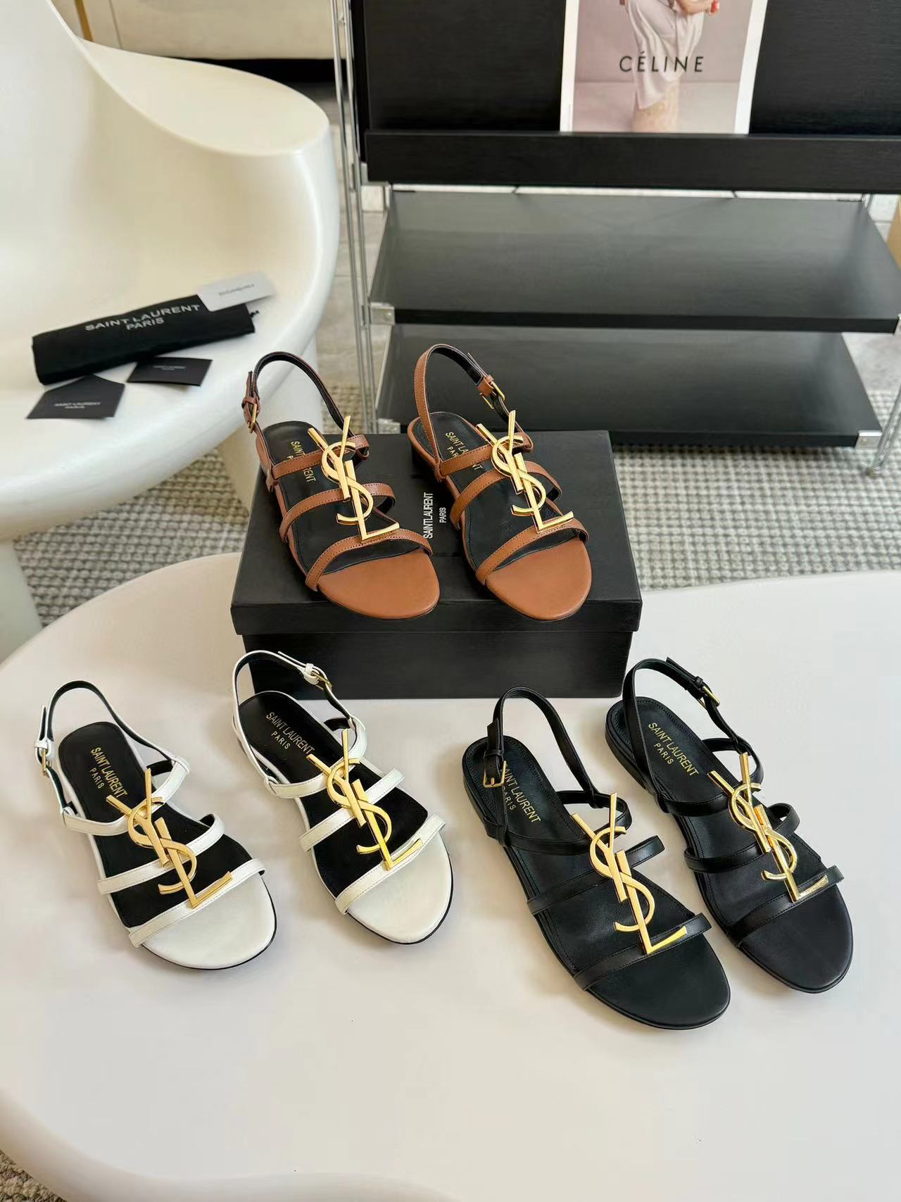 YSLの高品質ロゴサンダル【50％割引+送料無料】