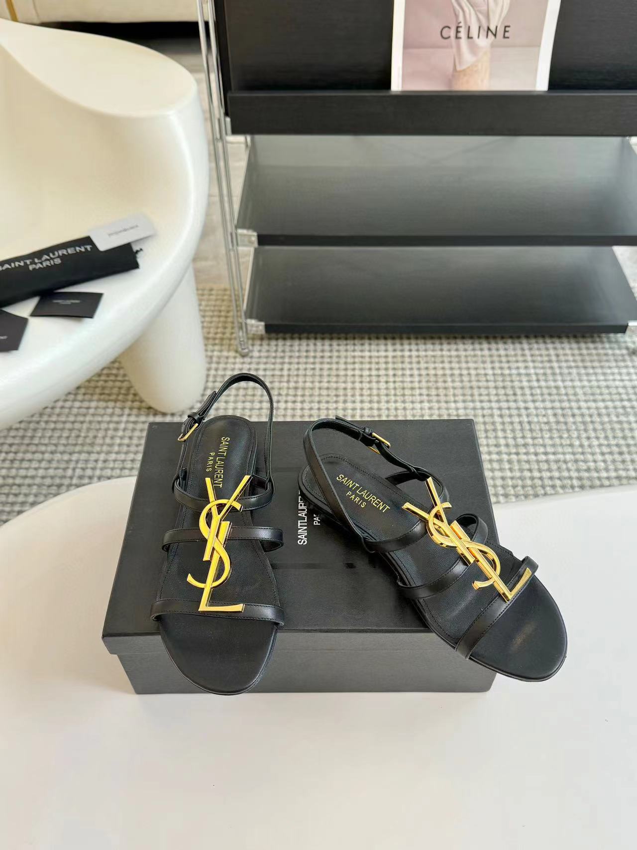 YSLの高品質ロゴサンダル【50％割引+送料無料】