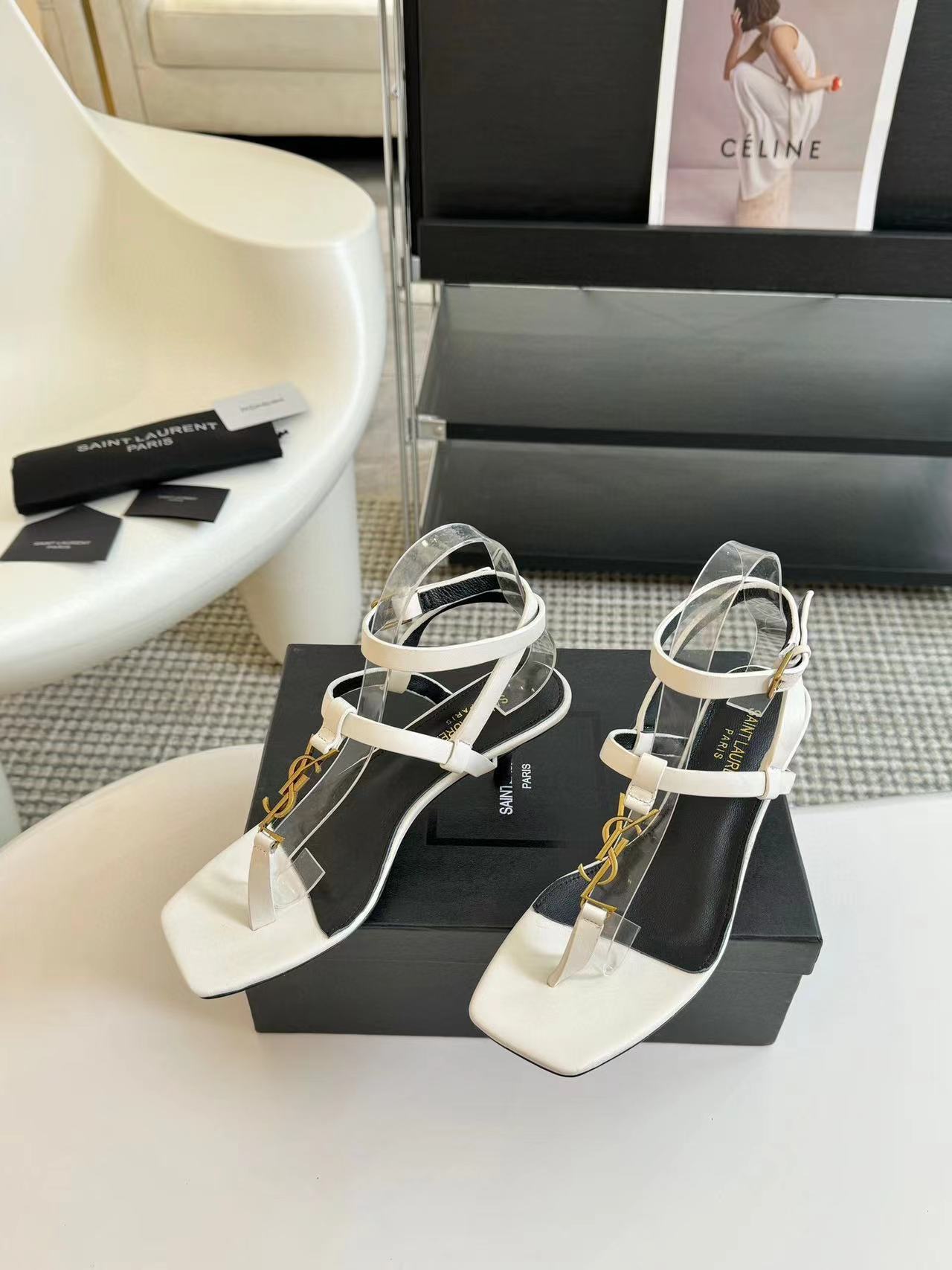 YSLの高品質ロゴハイヒールサンダル【50％割引+送料無料】