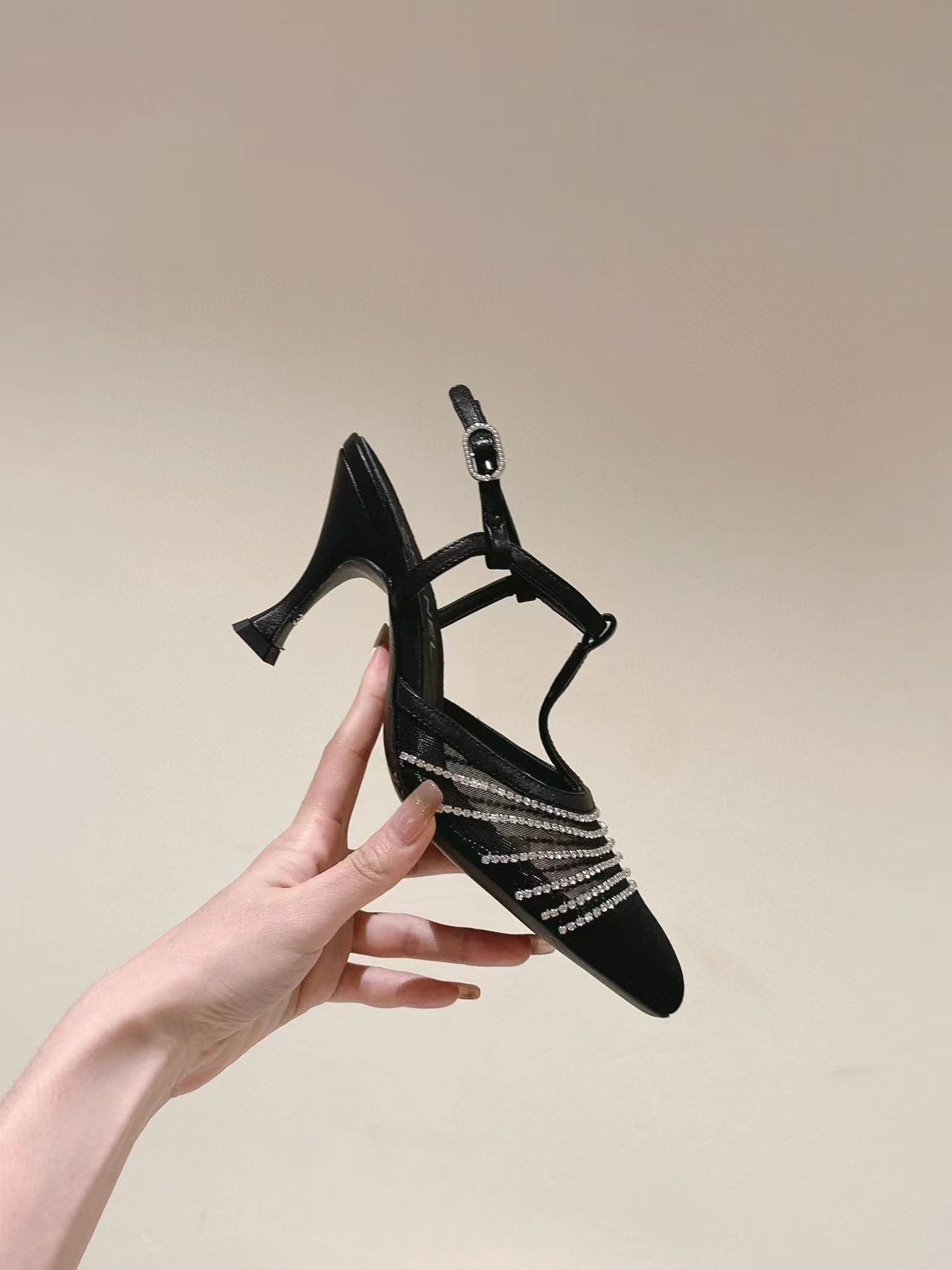 CHANE1 高品質レースメッシュハイヒール【50%割引+送料無料】