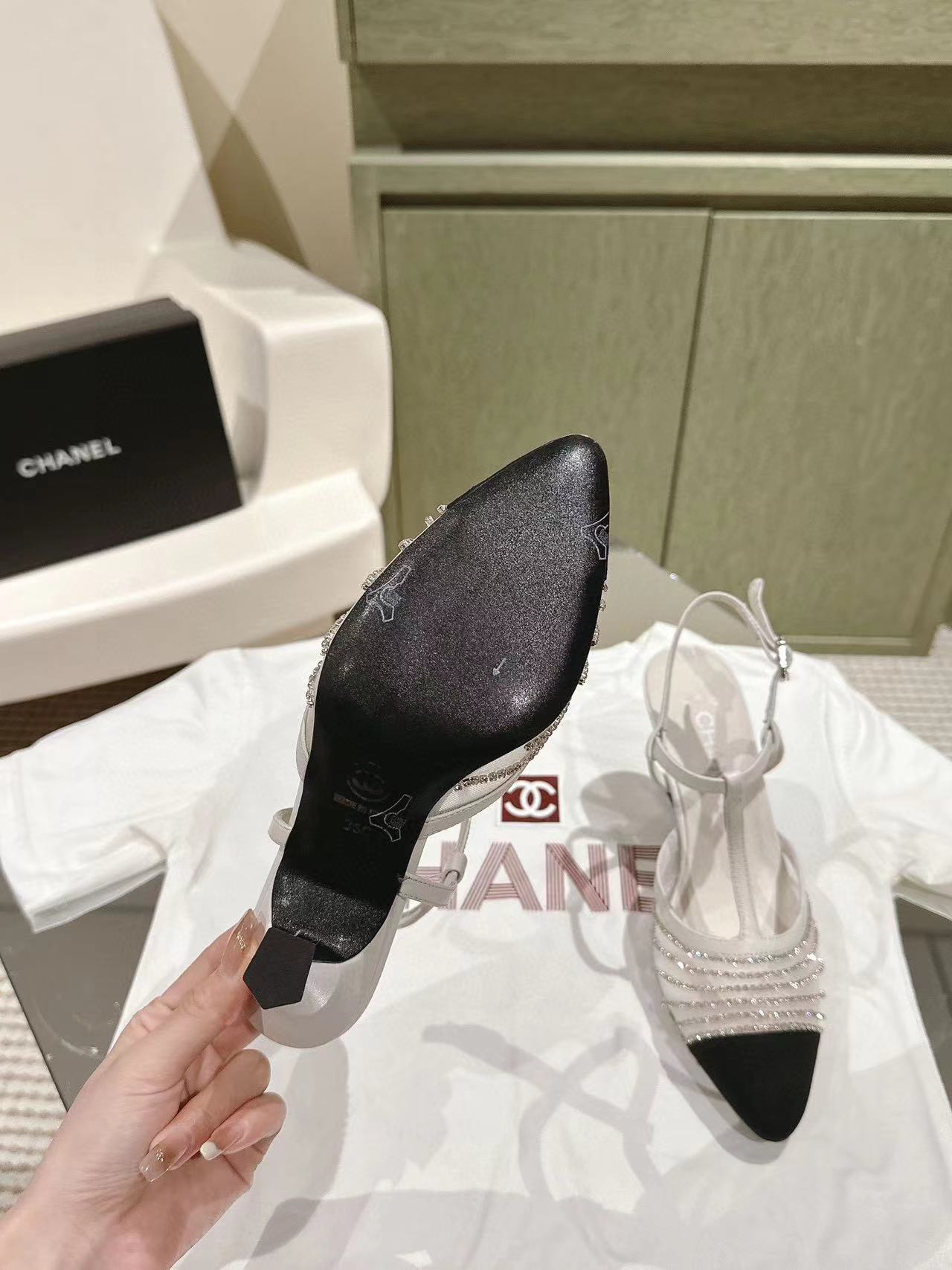 CHANE1 高品質レースメッシュハイヒール【50%割引+送料無料】