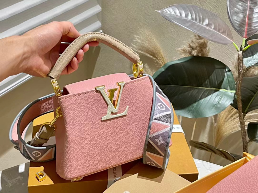 LV レザー カラーブロック ハンドバッグ【50％割引+送料無料】