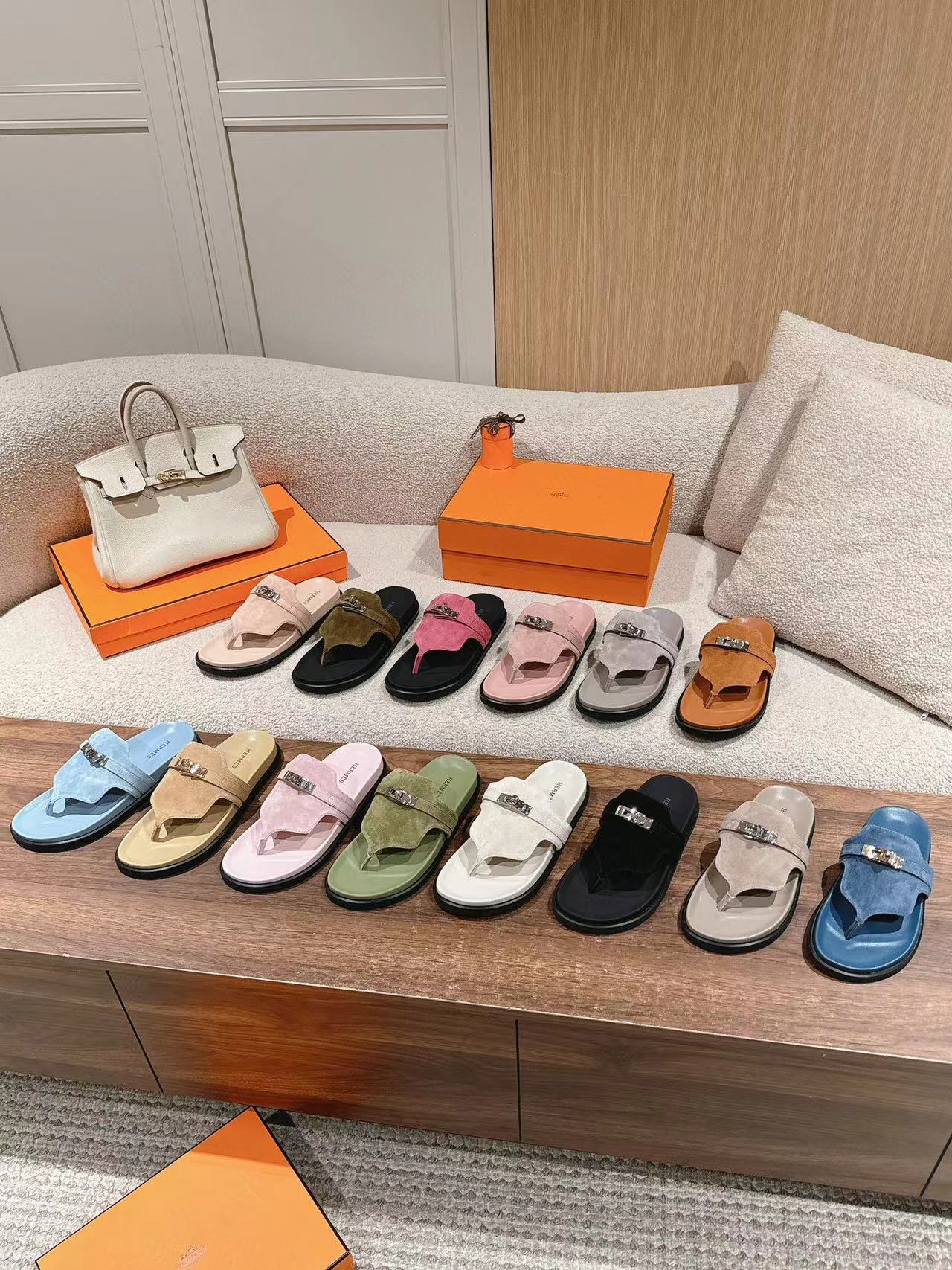 HERME5 高品質 H クラシック 男女兼用スリッパ【50％割引+送料無料】