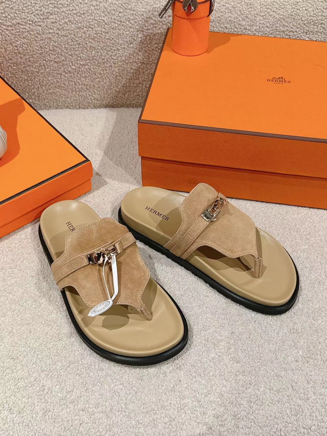 HERME5 高品質 H クラシック 男女兼用スリッパ【50%割引+送料無料】