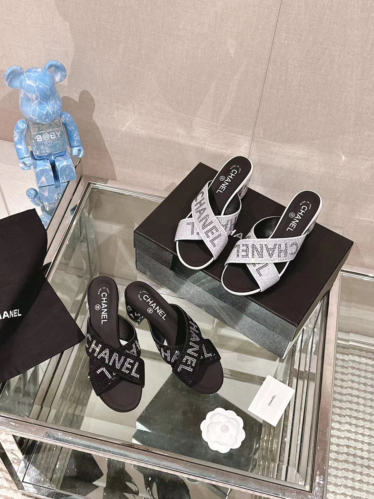 CHANE1 高品質のホットドリルハイヒールスリッパ【50％割引+送料無料】