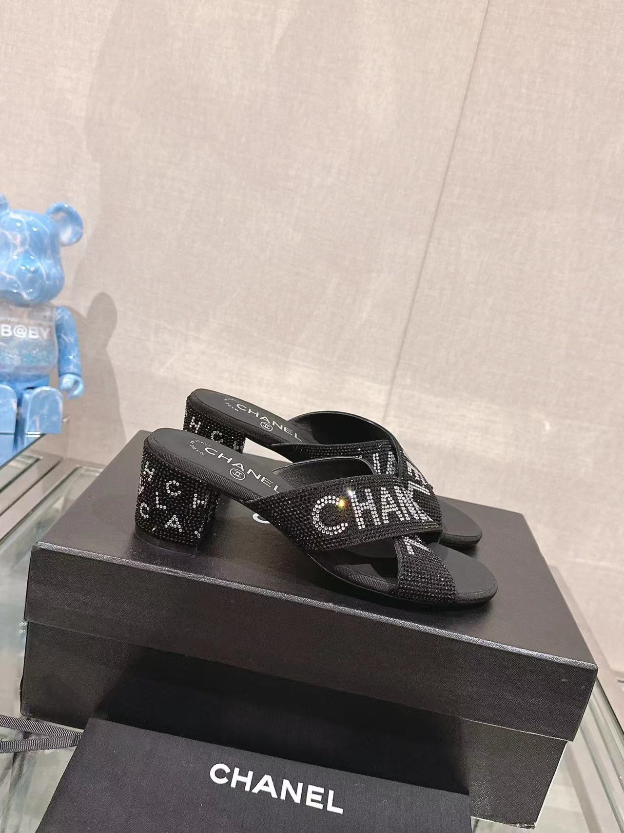 CHANE1 高品質のホットドリルハイヒールスリッパ【50%割引+送料無料】