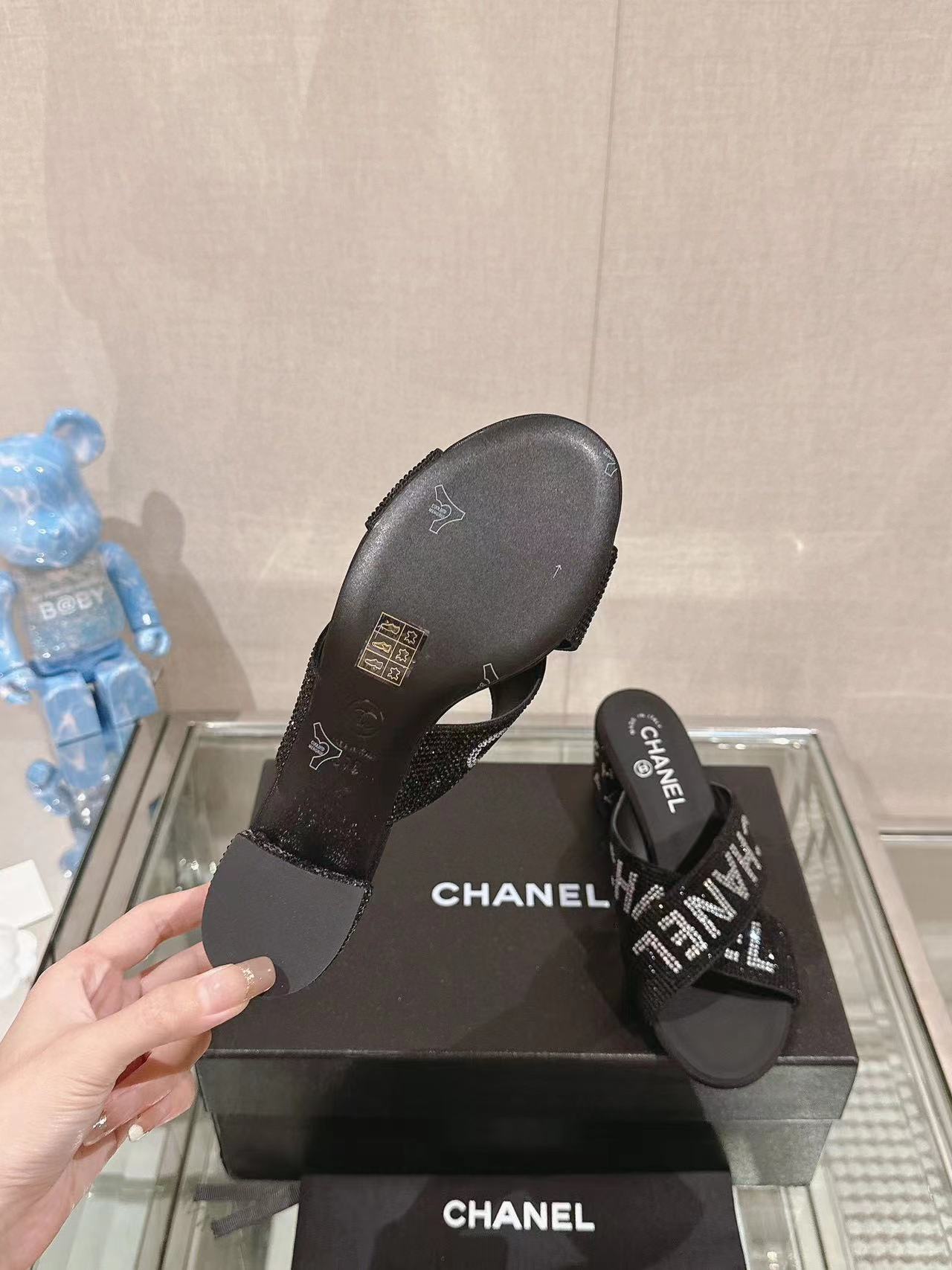 CHANE1 高品質のホットドリルハイヒールスリッパ【50%割引+送料無料】