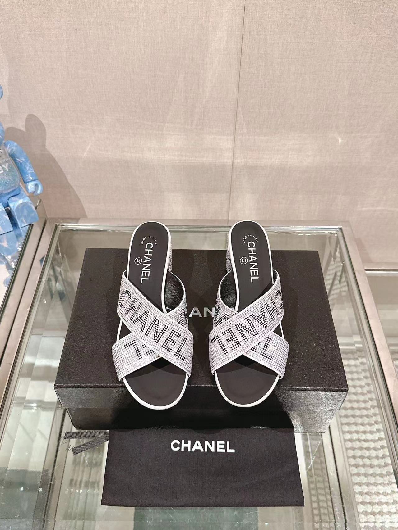 CHANE1 高品質のホットドリルハイヒールスリッパ【50%割引+送料無料】