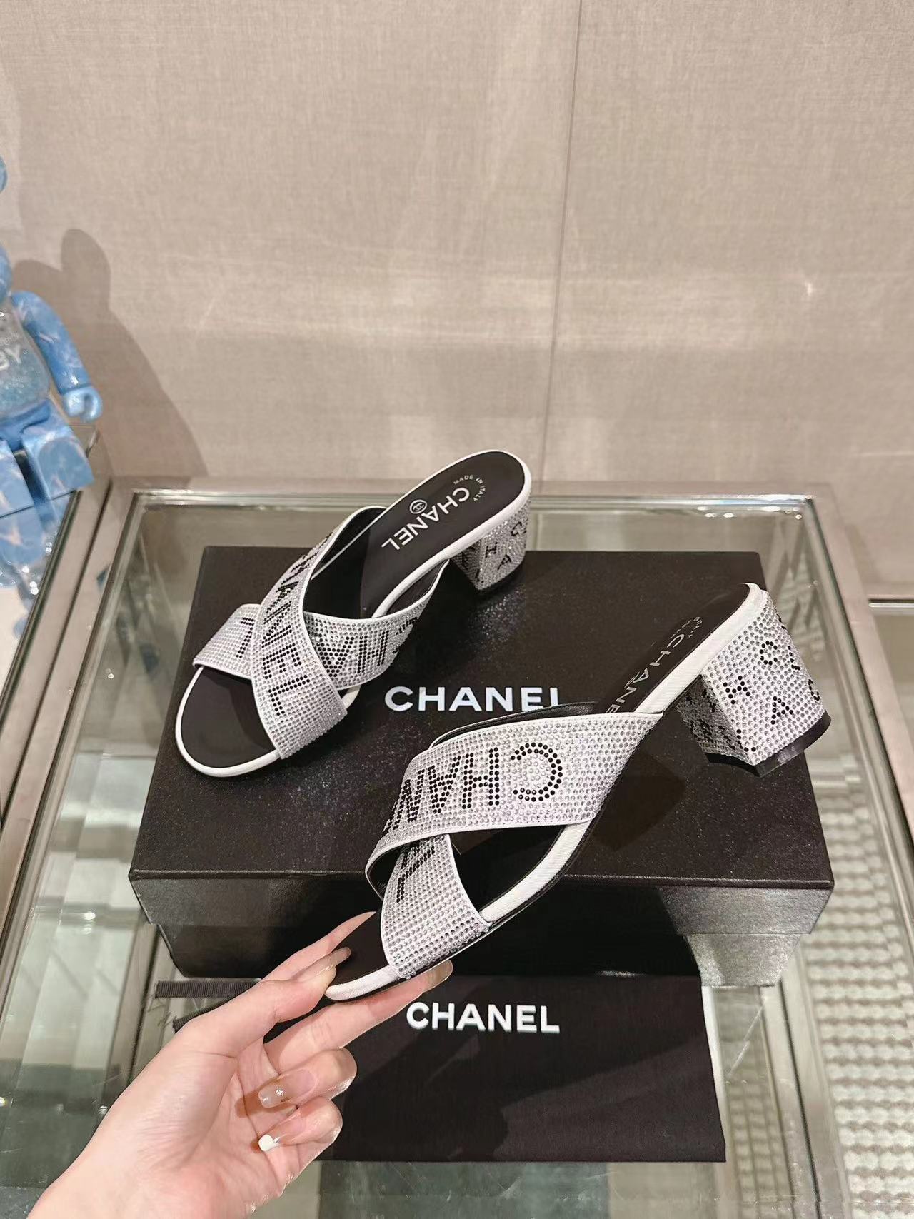 CHANE1 高品質のホットドリルハイヒールスリッパ【50%割引+送料無料】