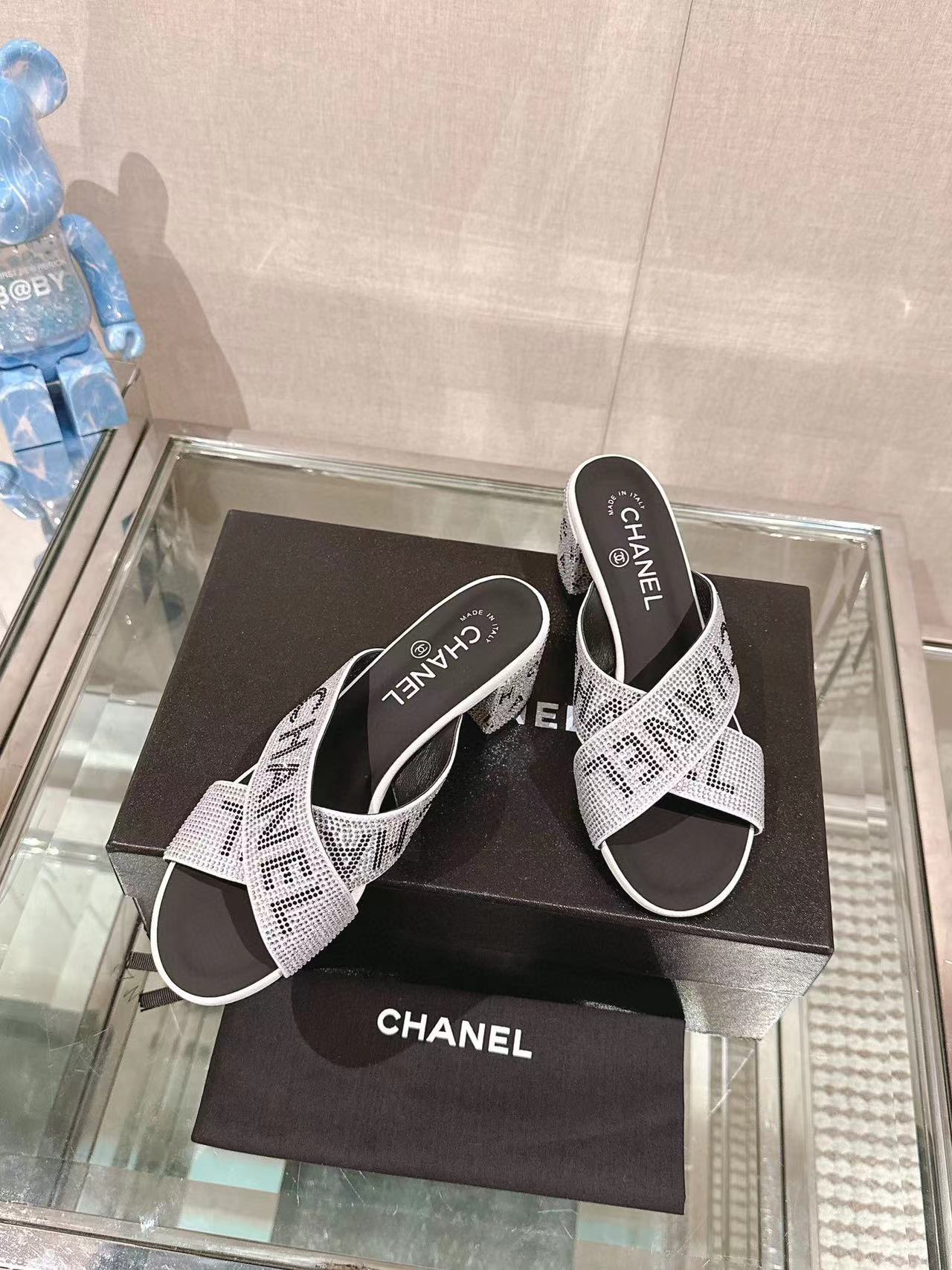 CHANE1 高品質のホットドリルハイヒールスリッパ【50%割引+送料無料】