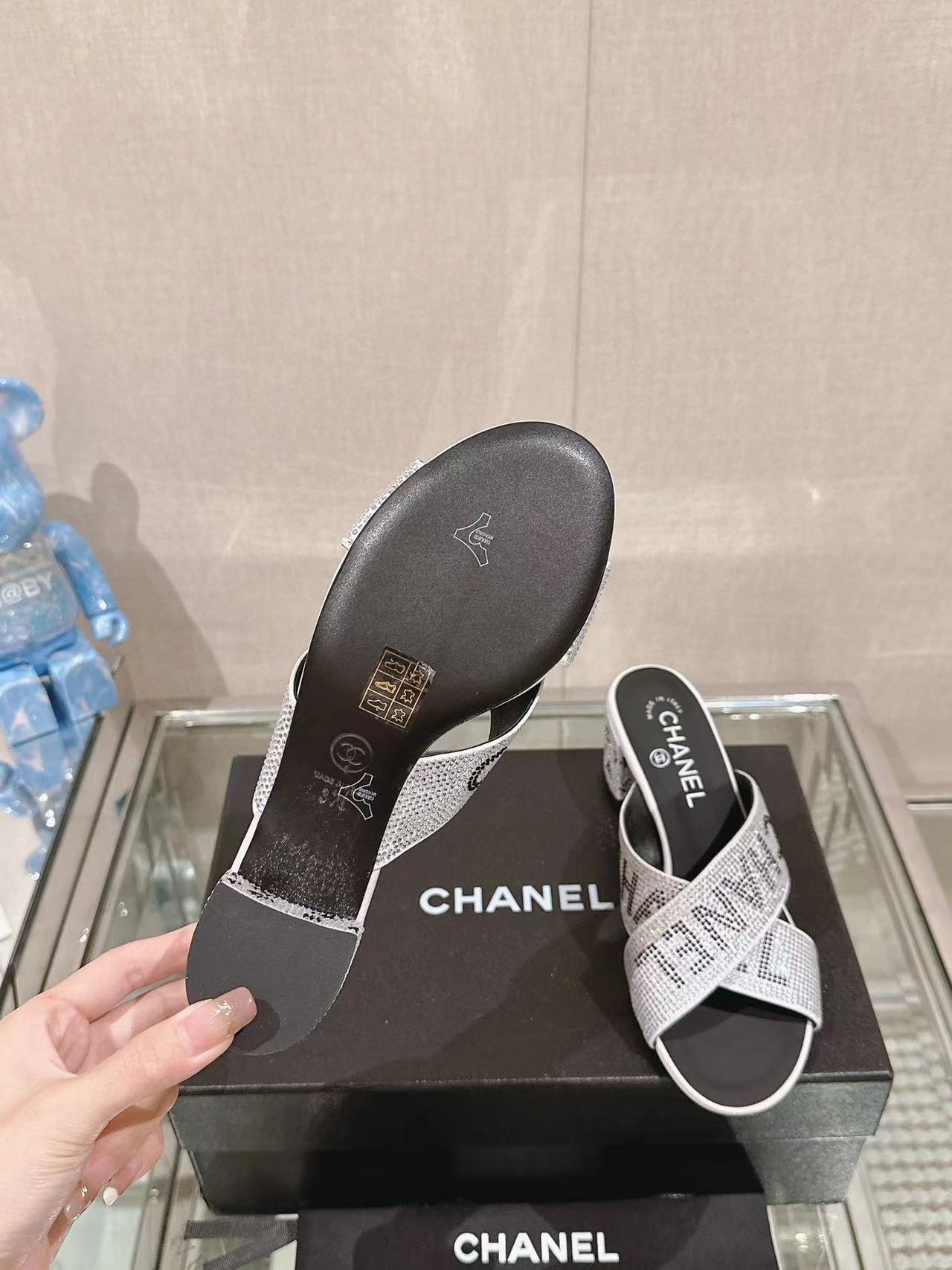 CHANE1 高品質のホットドリルハイヒールスリッパ【50%割引+送料無料】