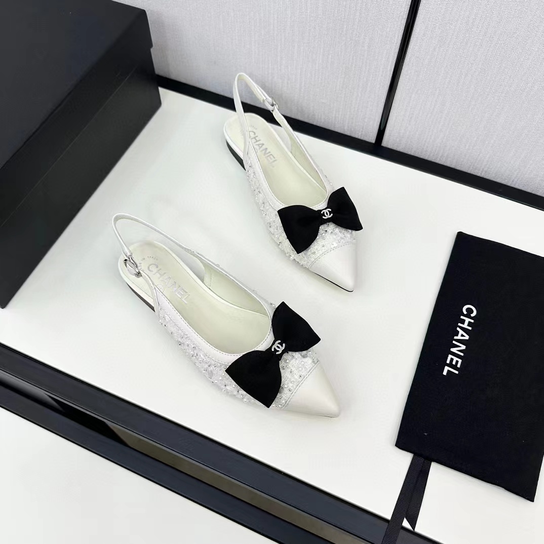 CHANE1 高級ボウポインテッドトゥフラットサンダル【50%割引+送料無料】