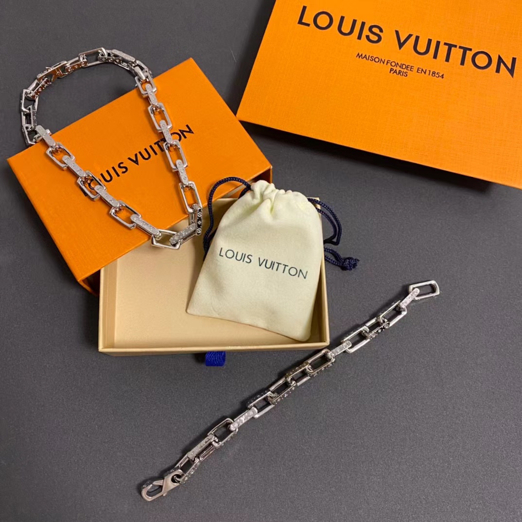 LV バンブー ブレスレット + ネックレス 2点セット【50％割引+送料無料】