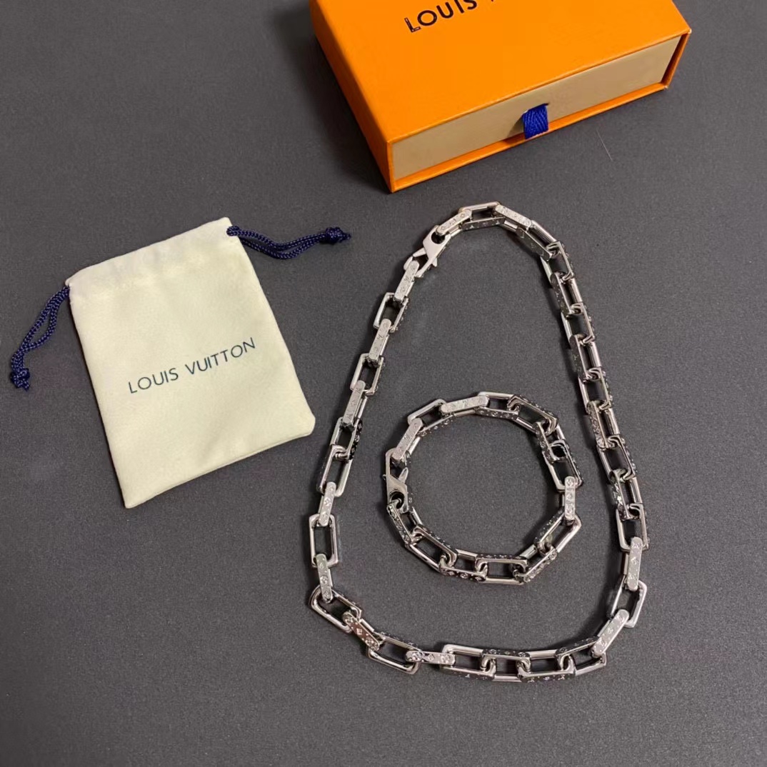 LV バンブー ブレスレット + ネックレス 2点セット【50％割引+送料無料】