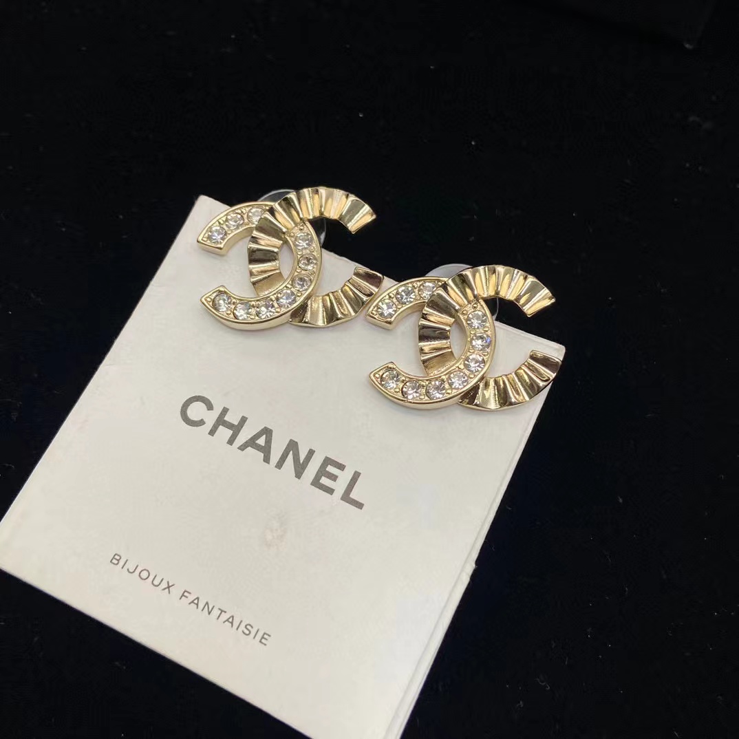 CHANE1 ダブルCプリーツイヤリング【50％割引+送料無料】