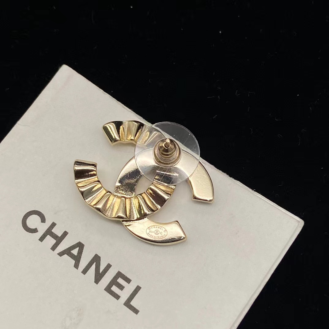 CHANE1 ダブルCプリーツイヤリング【50％割引+送料無料】