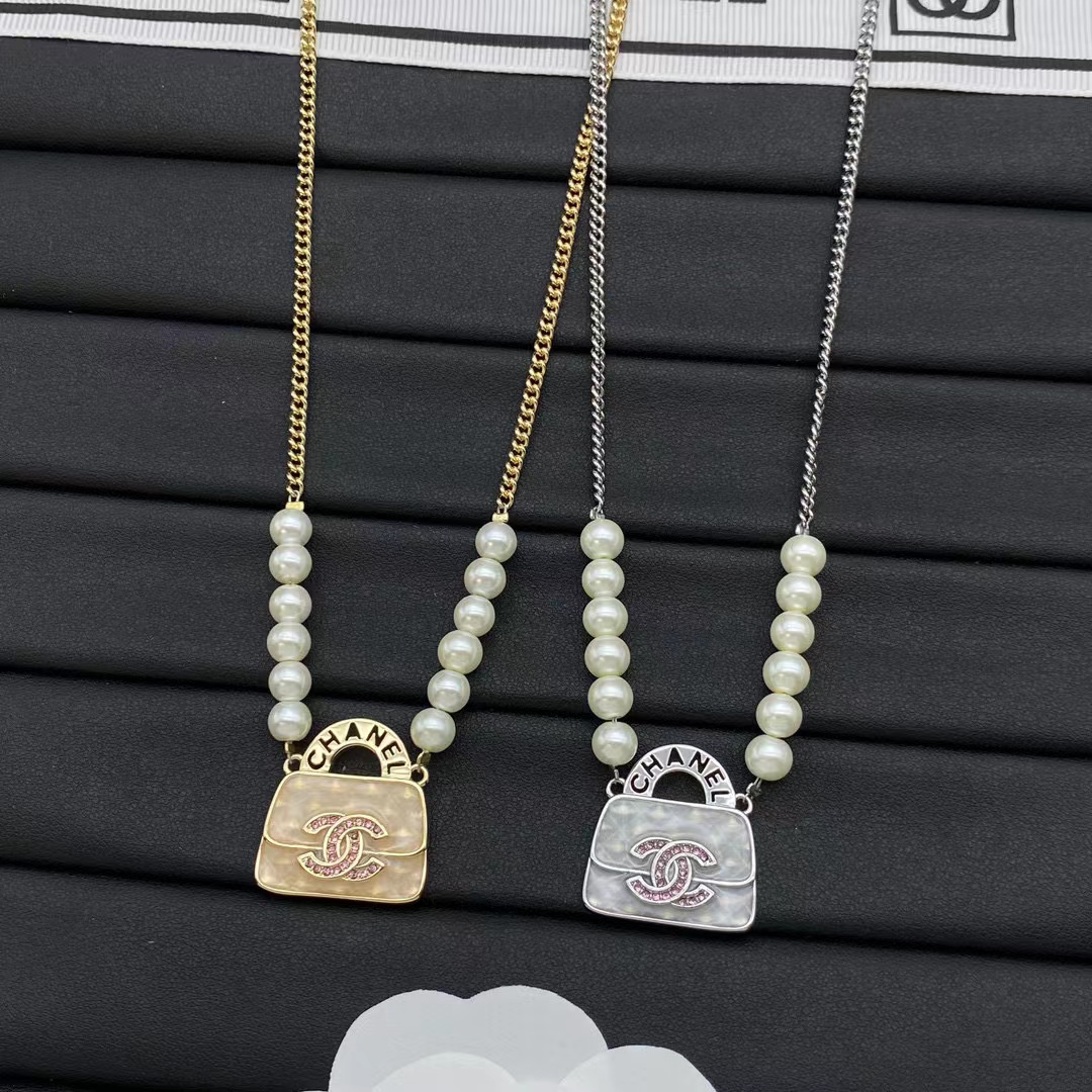 CHANE1 バッグパールネックレス【50％割引+送料無料】