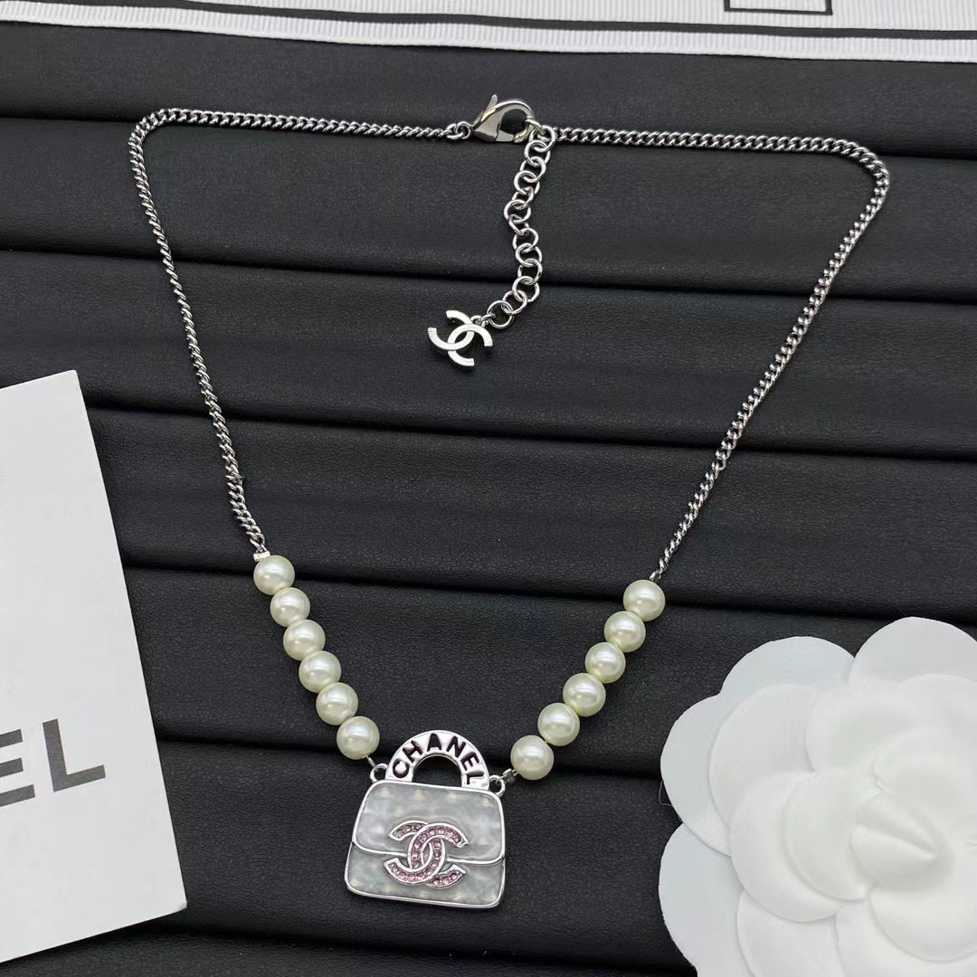 CHANE1 バッグパールネックレス【50％割引+送料無料】