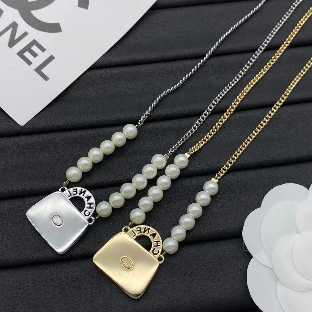 CHANE1 バッグパールネックレス【50％割引+送料無料】