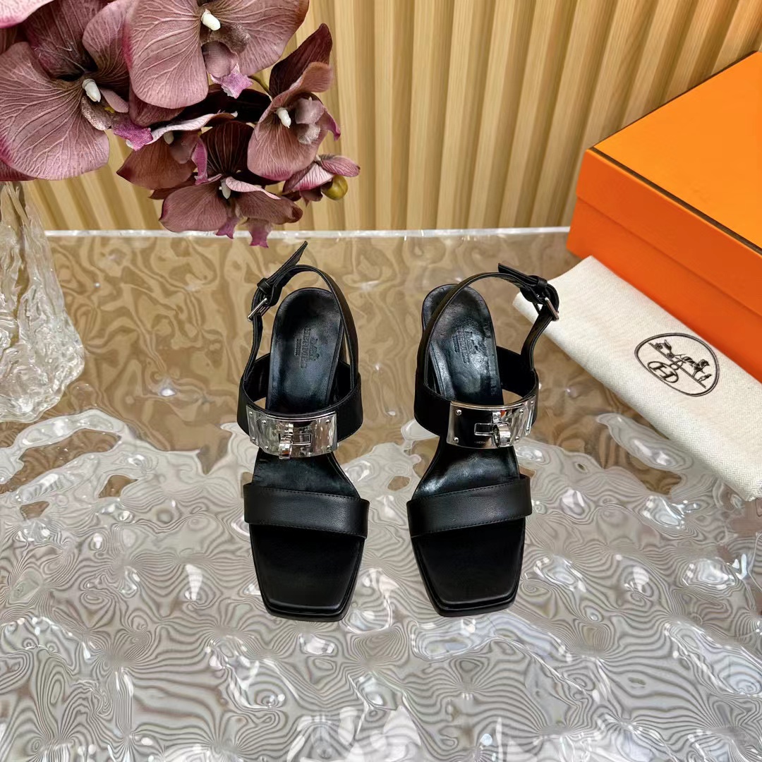 HEREM5 高品質 H バックル ハイヒール サンダル【50％割引+送料無料】