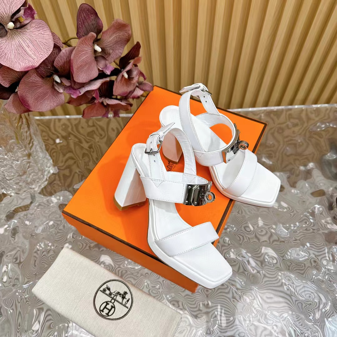 HEREM5 高品質 H バックル ハイヒール サンダル【50％割引+送料無料】