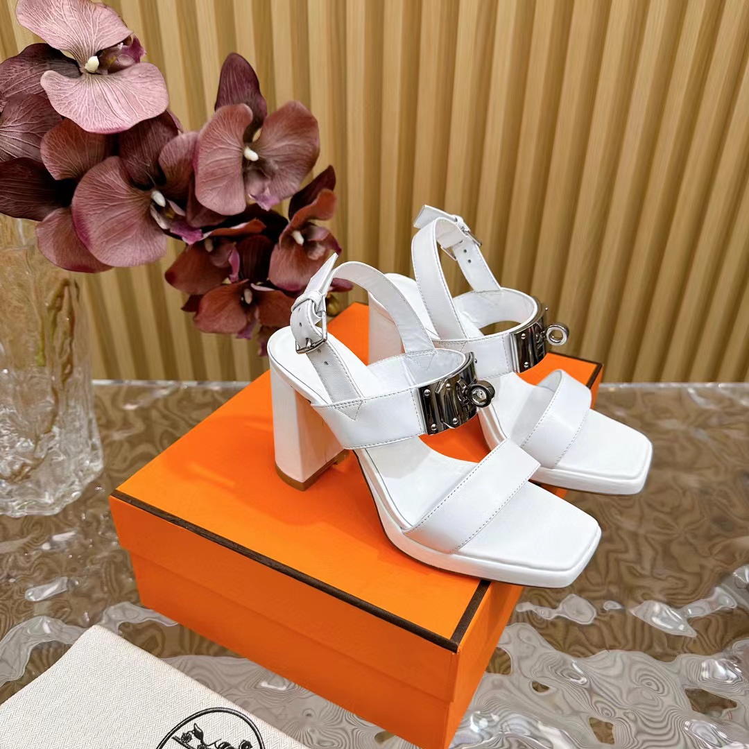 HEREM5 高品質 H バックル ハイヒール サンダル【50％割引+送料無料】