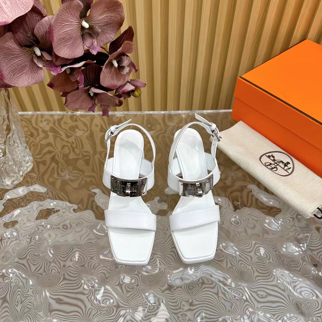 HEREM5 高品質 H バックル ハイヒール サンダル【50％割引+送料無料】