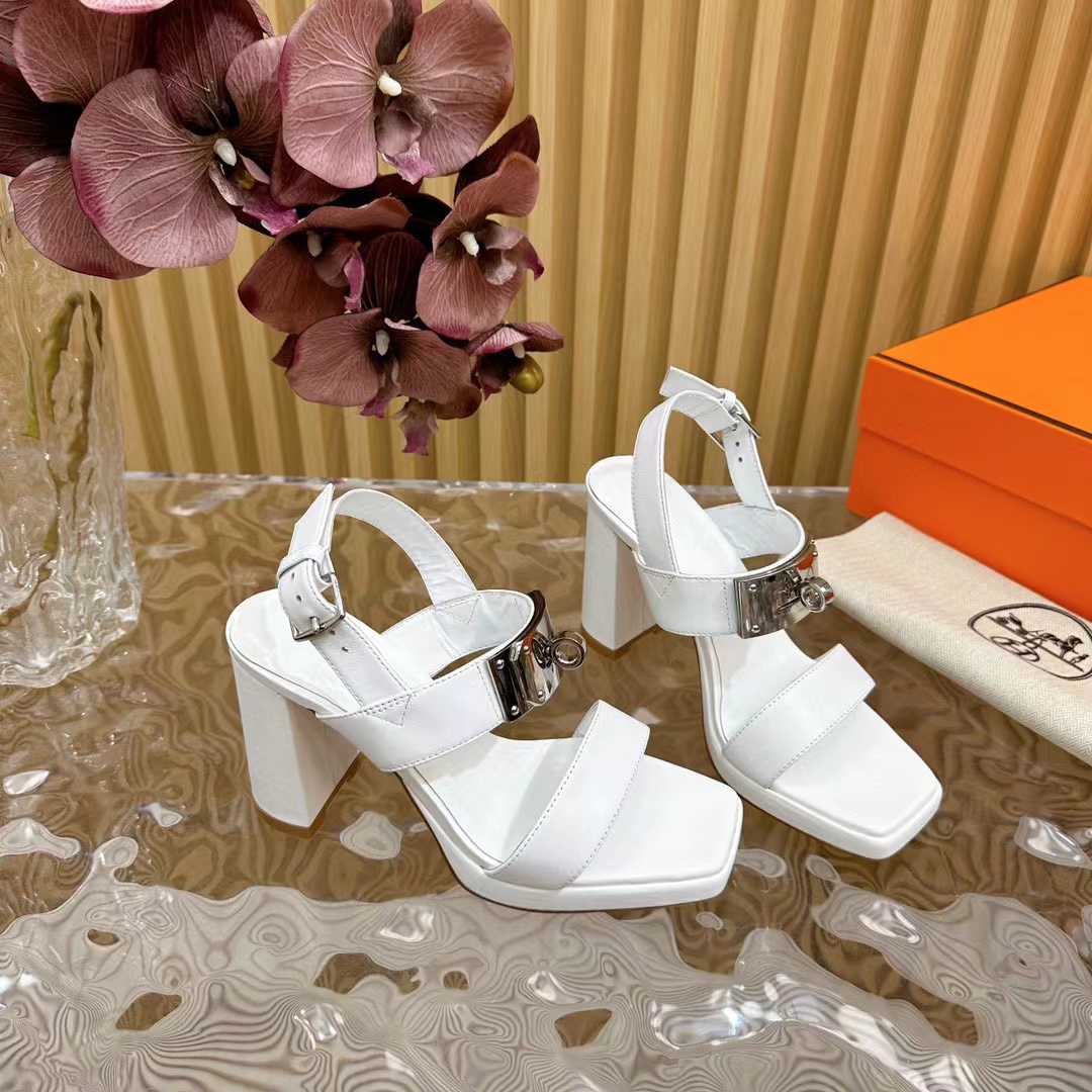 HEREM5 高品質 H バックル ハイヒール サンダル【50％割引+送料無料】