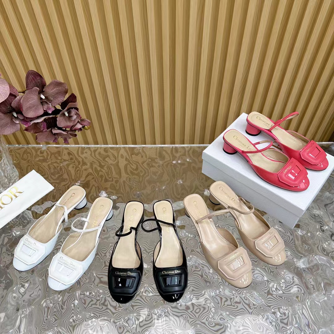 DI0R 高品質シープスキン ハイヒール スリッパ【50％割引+送料無料】