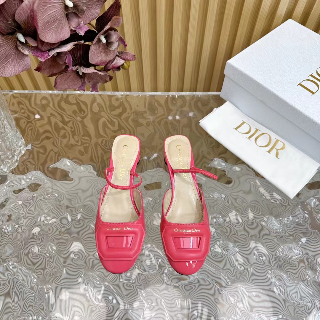 DI0R 高品質シープスキン ハイヒール スリッパ【50％割引+送料無料】