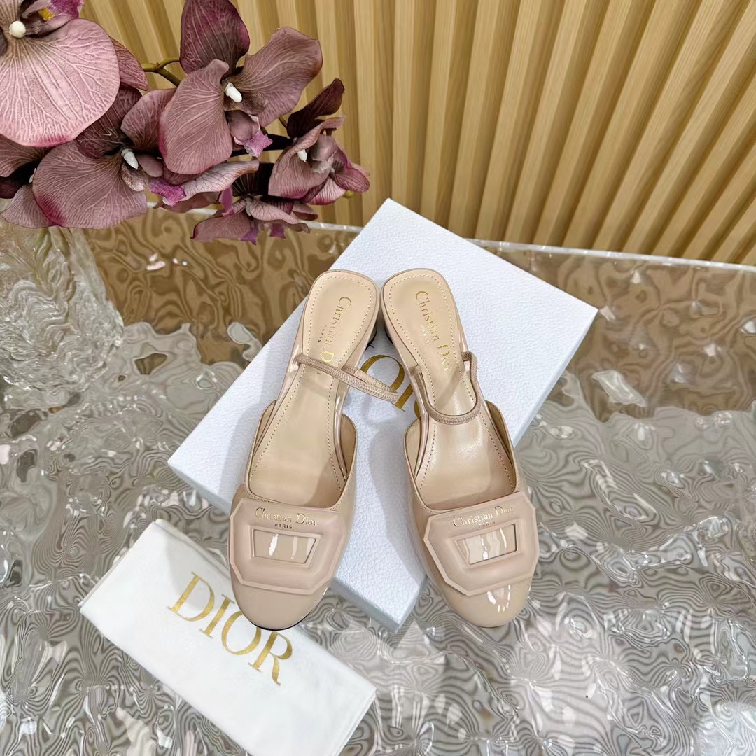 DI0R 高品質シープスキン ハイヒール スリッパ【50％割引+送料無料】