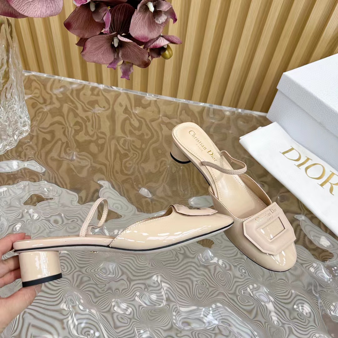 DI0R 高品質シープスキン ハイヒール スリッパ【50％割引+送料無料】