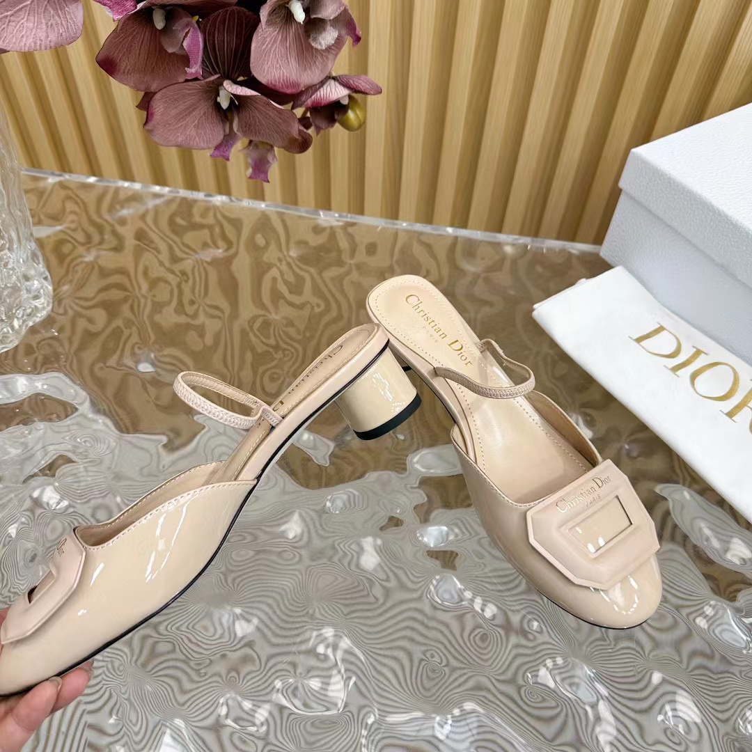 DI0R 高品質シープスキン ハイヒール スリッパ【50％割引+送料無料】