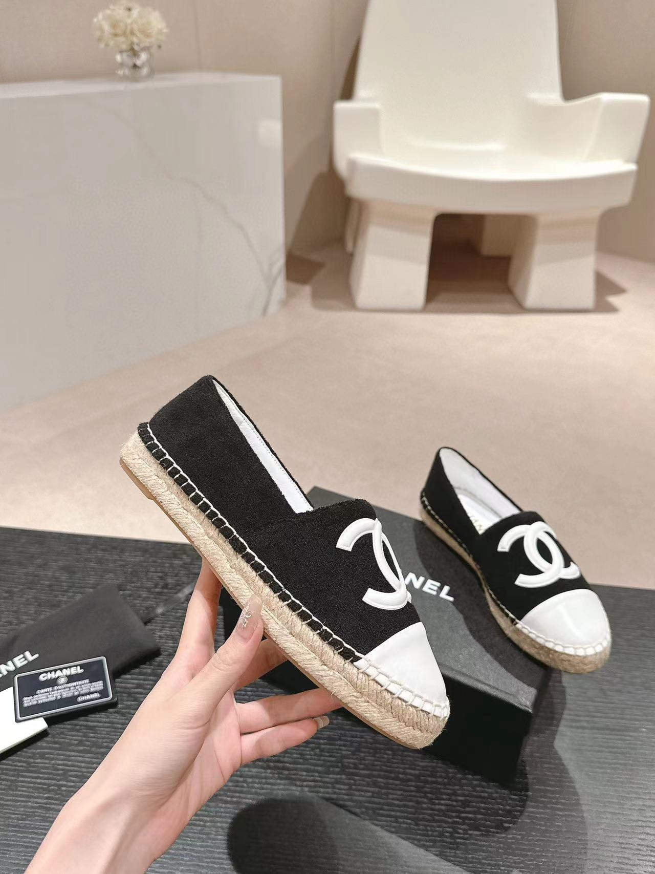 CHANE1 高品質ダブル C 織りフィッシャーマンシューズ【50％割引+送料無料】