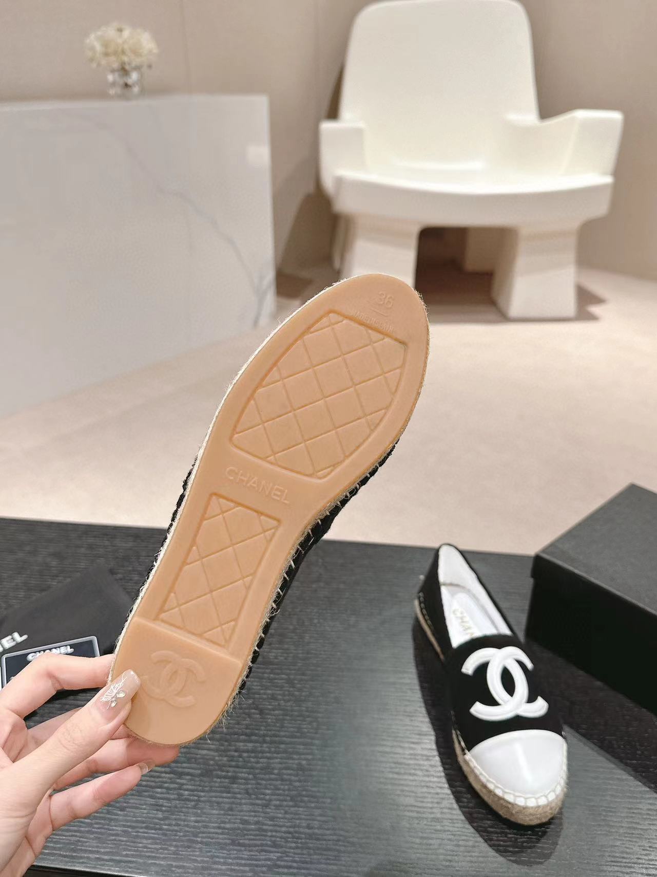 CHANE1 高品質ダブル C 織りフィッシャーマンシューズ【50％割引+送料無料】