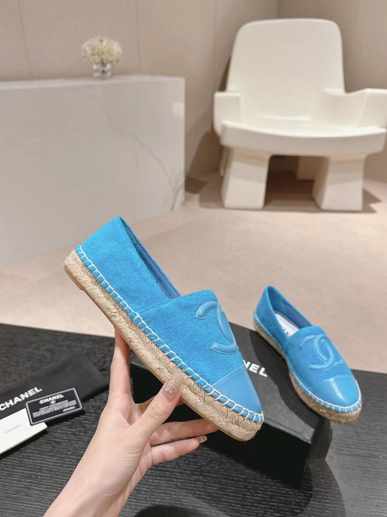 CHANE1 高品質ダブル C 織りフィッシャーマンシューズ【50％割引+送料無料】