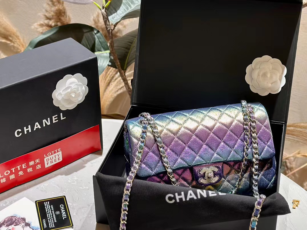 CHANE1 ダブルC グラデーションチェーンバッグ【50％割引+送料無料】