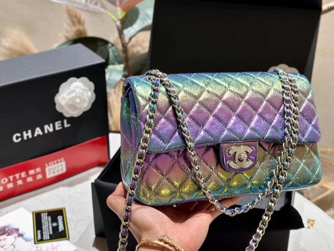 CHANE1 ダブルC グラデーションチェーンバッグ【50％割引+送料無料】