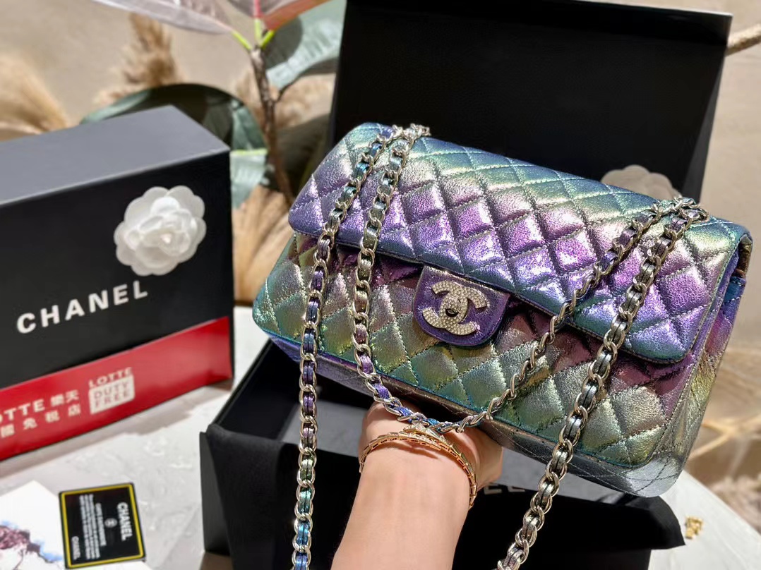 CHANE1 ダブルC グラデーションチェーンバッグ【50％割引+送料無料】