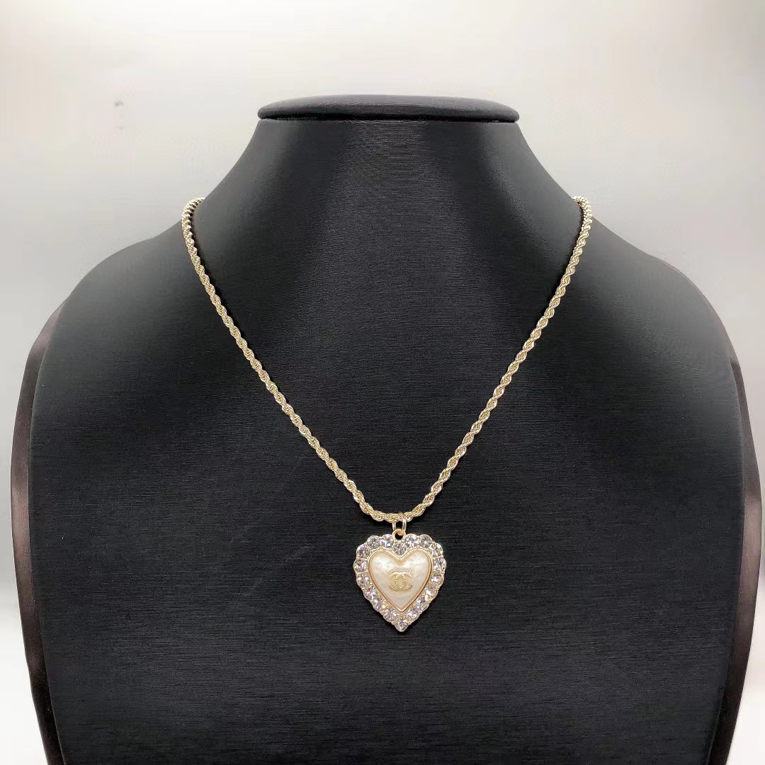 CHANE1 ハートセット ダイヤモンド ネックレス【50％割引+送料無料】