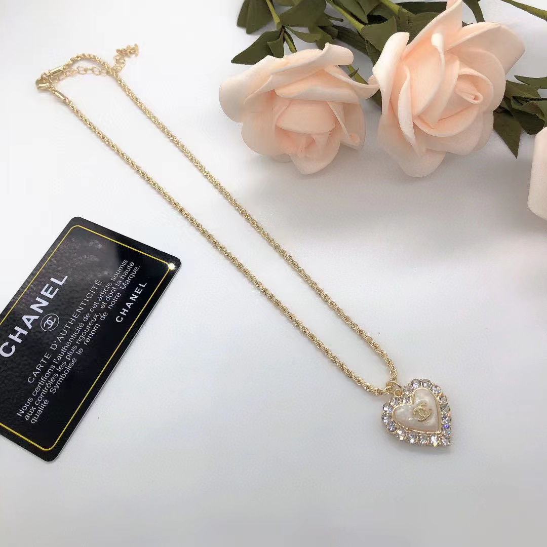 CHANE1 ハートセット ダイヤモンド ネックレス【50%割引+送料無料】