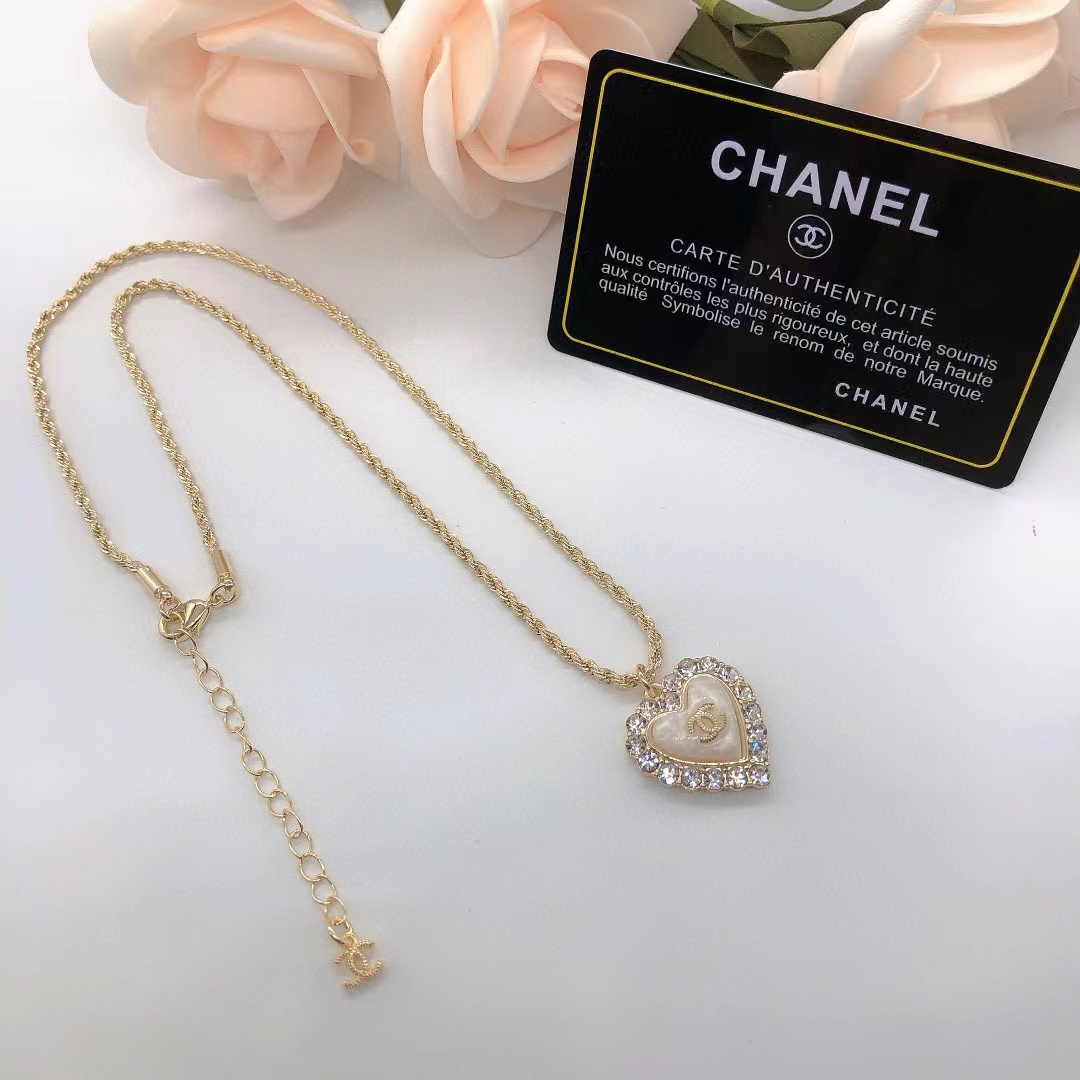 CHANE1 ハートセット ダイヤモンド ネックレス【50%割引+送料無料】