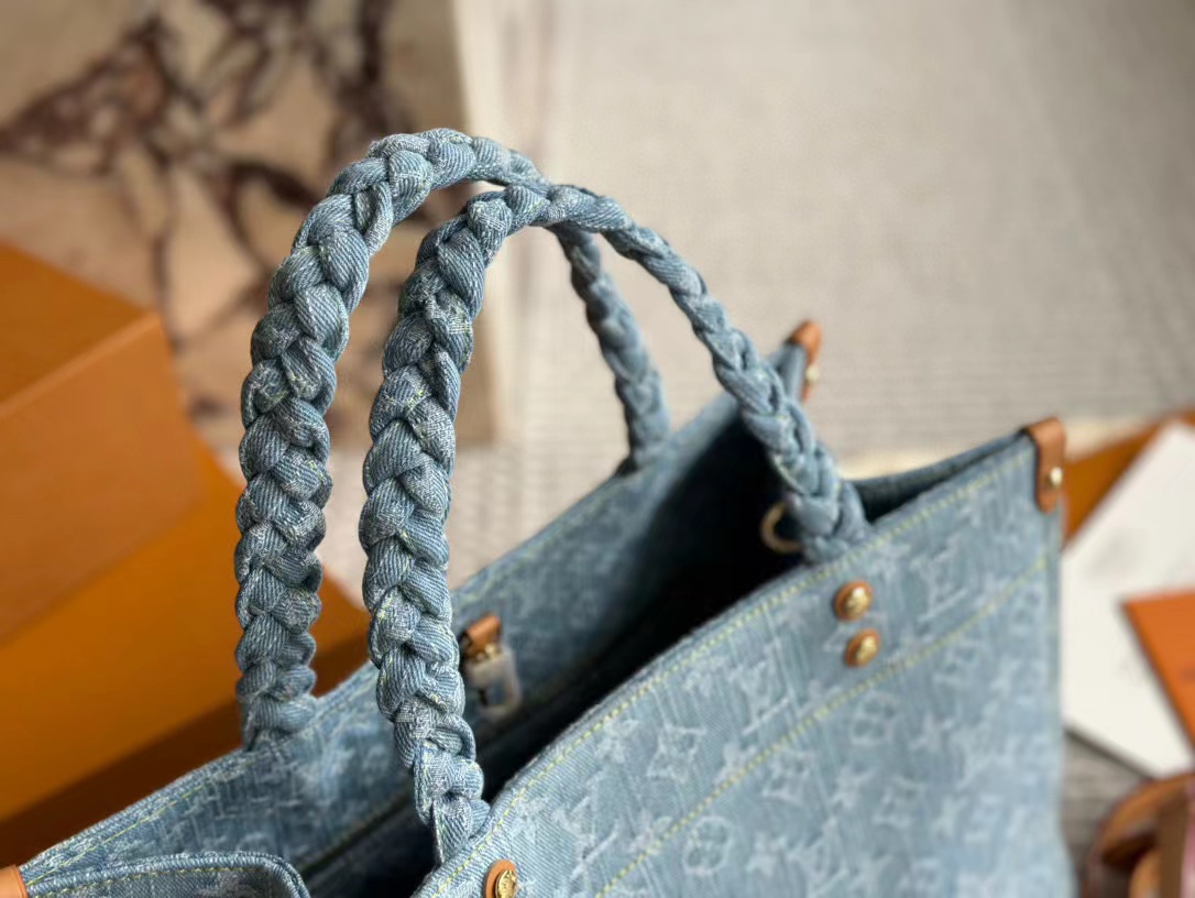 LV ジャカード デニム ショッピングバッグ【 50％割引+送料無料】