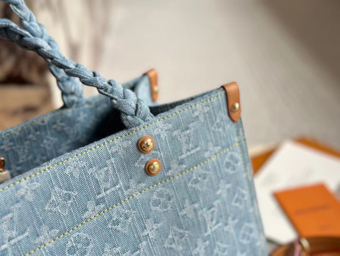 LV ジャカード デニム ショッピングバッグ【 50％割引+送料無料】