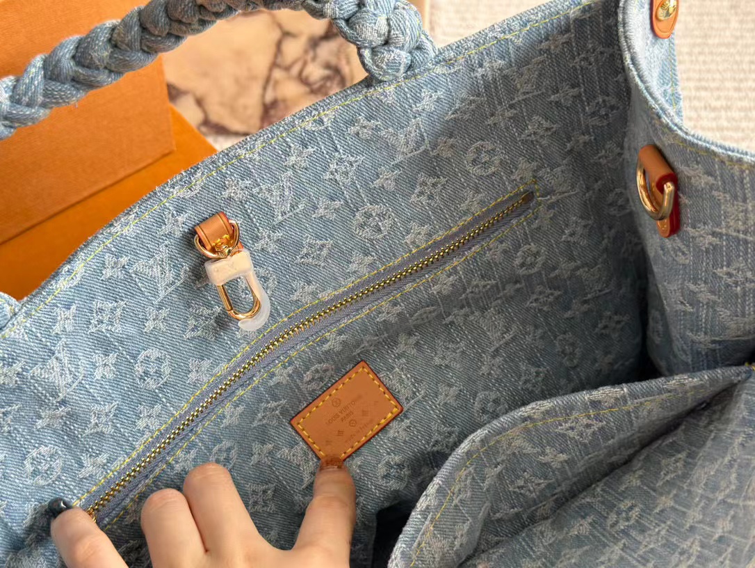 LV ジャカード デニム ショッピングバッグ【 50％割引+送料無料】
