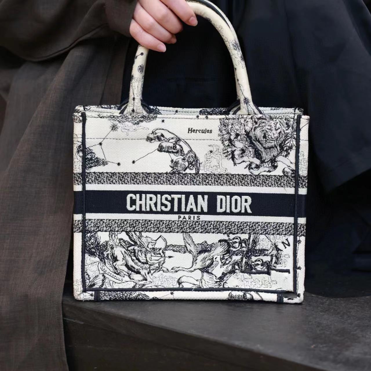 DI0R 刺繍プリントショッピングトートバッグ【 50％割引+送料無料】