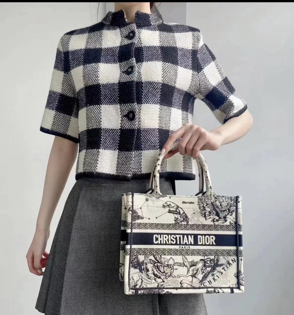 DI0R 刺繍プリントショッピングトートバッグ【 50％割引+送料無料】