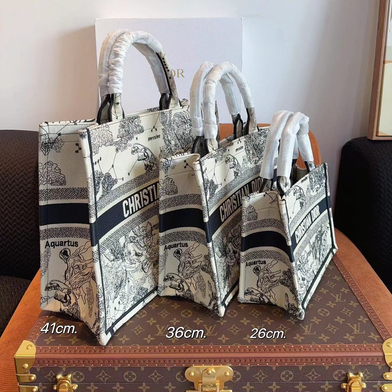 DI0R 刺繍プリントショッピングトートバッグ【 50％割引+送料無料】